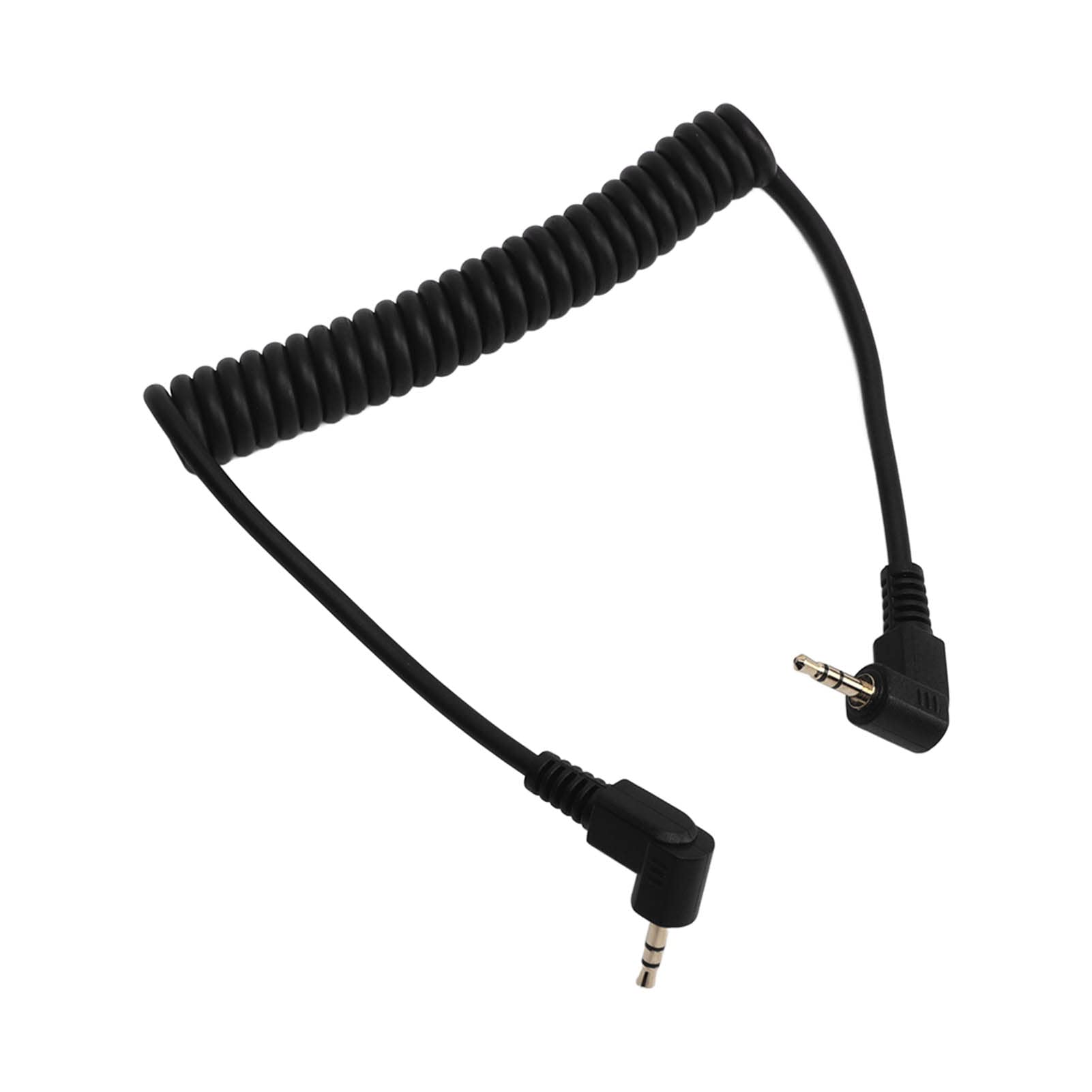 Camera Flash Sync Cable, Flash Sync Cable 2.5mm Male to Male Coiled Cord for Olympus Camera EM Series DSLR