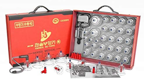 HANSOL Medical - Cupping set 30 pieces, high-quality set for cupping, vacuum bells, cupping massage, cupping glasses, cupping glasses, cupping
