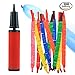 Pack of 100 Premium Rocket Party Balloons - Bundle with Air Inflator Pump – Inflates Up to 40-Inches – Great for Parties & Events – Reusable – Creates a Whistle Sound When Released into the Air