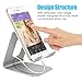 barsone Cell Phone Stand, Aluminium Phone Holder Mount Stand for Phones and Tablets 10 inches (Updated Silver)
