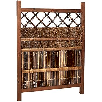 Amazon.com: Oriental Furniture Japanese Dark Stain Wood & Bamboo Garden Gate: Kitchen & Dining