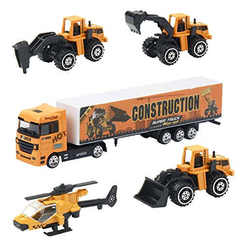 4 Oumoda+Transport+Die+cast+Construction+Vehicles
