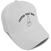 Speedy Pros Baseball Caps for Men & Women Embroidered New Hampshire Map Flag Nh Nha. Hampshirite Acrylic