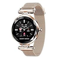 haixclvyE Women Smart Bracelet Bluetooth Smartwatch Touch Screen Wrist Watch for Men Women Sports Fitness Tracker Blood Pressure Alarm Golden