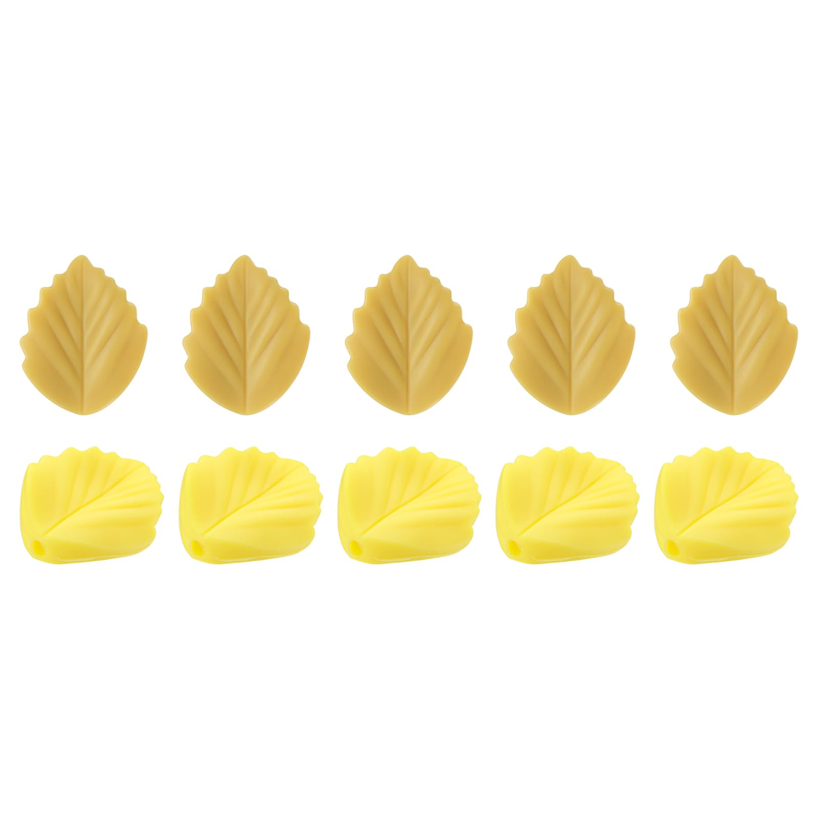 PATIKIL Knitting Needle Point Protectors, 10 Pack Needle Tip Stoppers Leaves Covers Caps Stitch Stopper for Crochet Quilting Sewing DIY Crafts, Yellow Dark Yellow