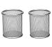 Elife 2 pcs Silver Mesh Pen Pencil Collection Holder Sorter Desk Organizer primary