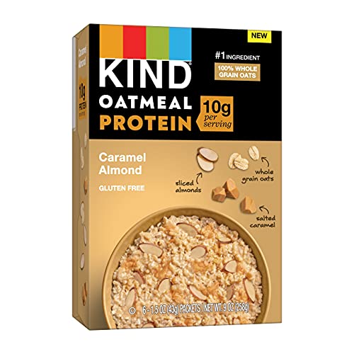 KIND Protein Oatmeal, Caramel Almond, 10g Protein, Gluten Free Oatmeal