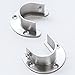 HESTYA Stainless Steel Closet Pole Sockets Rod Socket Flange Set Rob Support Flange Holder, Easy Installation or Removal (U Shape)