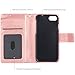 iPhone 8 Case,iPhone 7 Case,BENTOBEN Secure Up and Down Flip Design 9 Credit Card Slots Cash Holder Detachable Wrist Strap Magnetic Faux Leather Wallet Case for iPhone 8/7 for Girls/Women Rose Gold