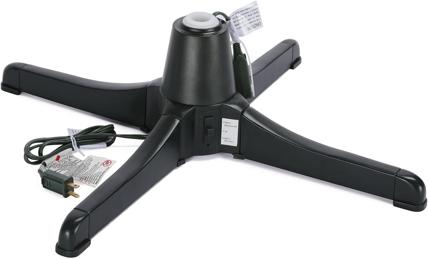 Tree Stands - Ezcheer Christmas Tree Stand 360-Degree Rotating Adjustable Tree Stand for Up to 7.5ft Tall & 80lbs Artificial Tree, 3 Adjustable Settings (Green)