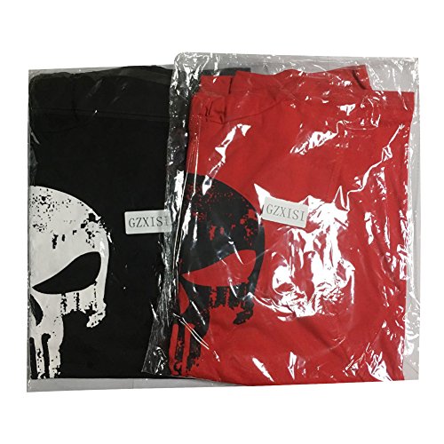 GZXISI Mens Skull Print Stringer Bodybuilding Gym Tank Tops Workout Fitness Vest (2 Pack:Black Hoodie,Red Hoodie, Medium) - Thumbnail 5