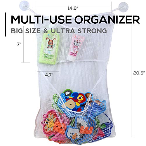 Foam Bath Toys 100% Non-Toxic Bathtub Alphabet - Free Bath Toy Organizer - Fun Foam Puzzles - Educational Floating Toys for Boys Girls - Early Learning Letters Animals Colors - 52 Pcs - Set №2