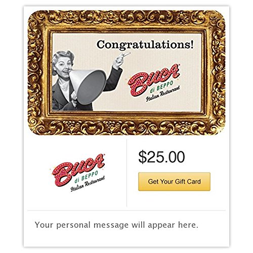 Buca di Beppo Congrats Gift Cards - E-mail Delivery