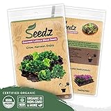 Organic Lettuce Seeds (APPR. 1,100) Lettuce Blend - Heirloom Vegetable Seeds - Certified Organic, Non-GMO, Non Hybrid - USA