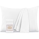 Mellanni White Pillow Cases Standard Size Set of 2 - Pillow Covers - Pillow Protector - Hotel Luxury 1800 Bedding Sheets & Co