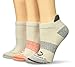 Merrell Women's Cushioned Low Cut Tab Socks, 3 Pack, White Flame, Shoe Size: 4-9.5