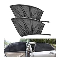 Tiktalk Universal Car Window Sun Shade Mesh Car Front Side Window Shades for Baby Protects Them from Sun,UV Rays,Mosquito(2 Pack)