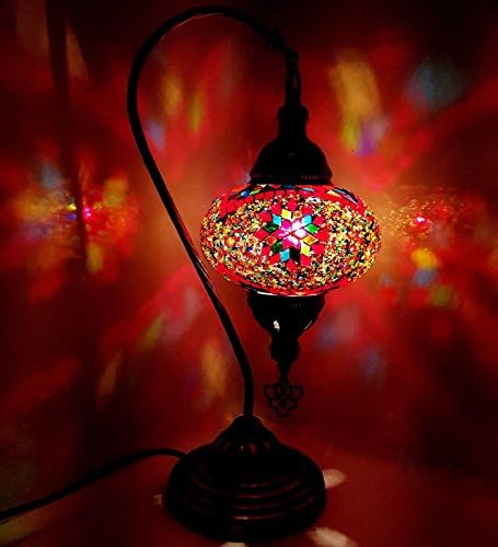 Handmade Turkish/Moroccan/Tiffany/Bohemian Style Large Glass Mosaic Desk Table Lamp Light 43 Centimetre Tall (OR1)