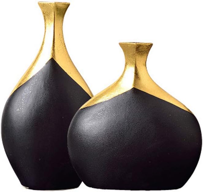 AOOROBE Vase Nordic Decoration,Modern Minimalist Art Decor Flower Vase Set of 2 Pieces for Living Room Indoor Wedding Decor Green
