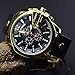 CURREN Original Men's Sports Waterproof Calendar Leather Strap Wrist Watch 8176 Gold Black
