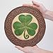Bits and Pieces - Shamrock Garden Stone - Give The Gift of Luck - Hand Painted Outdoor Garden Décor with Intricate Celtic Knotted Border