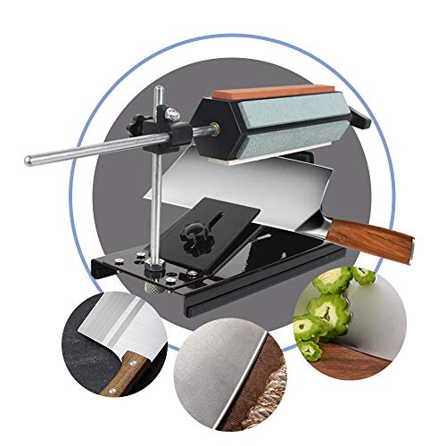 Professional Knife Sharpener with 6 Whetstones 360° Rotation Flip Sharpening Machine Kitchen Accessories Polishing Tool