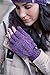 HEAT HOLDERS - Women's Thermal Converter Fingerless Cable Knit 2.3 Tog Gloves - One Size (Purple)
