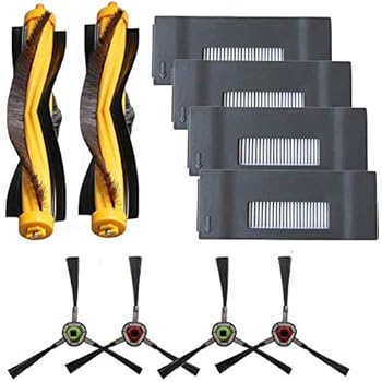 BBT BAMBOOST Replacement Parts Fit for DEEBOT M80,M80 pro Accessories Kit - Filters & Side Brushes & Main Brush (10 Pack)
