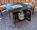 AZ PATIO 38'' Outdoor Propane Gas Fire Pit Table with Clear Fireglass, CSA certification, Two Tone Finish