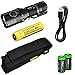 Nitecore MH20 CREE XM-L2 U2 LED 1000 Lumen USB Rechargeable Flashlight, Nitecore NL189 18650 3400mAh rechargeable Li-ion battery, USB charging cable, Holster 2 X EdisonBright Cr123A lithium batteries bundle