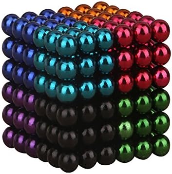 Hapwedding 5mm Fun Magnetic Balls and Cool Creative Gift,DIY Educational Puzzle for Intelligence Development and Stress Relief(216PCS,Eight-color)