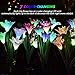 Solar Lights Outdoor - （3 Pack）Outdoor Solar Garden Stake Lights with 12 Lily Flower,Multi-Color Changing Solar Flower Lights for Garden/Patio/Yard Decoration