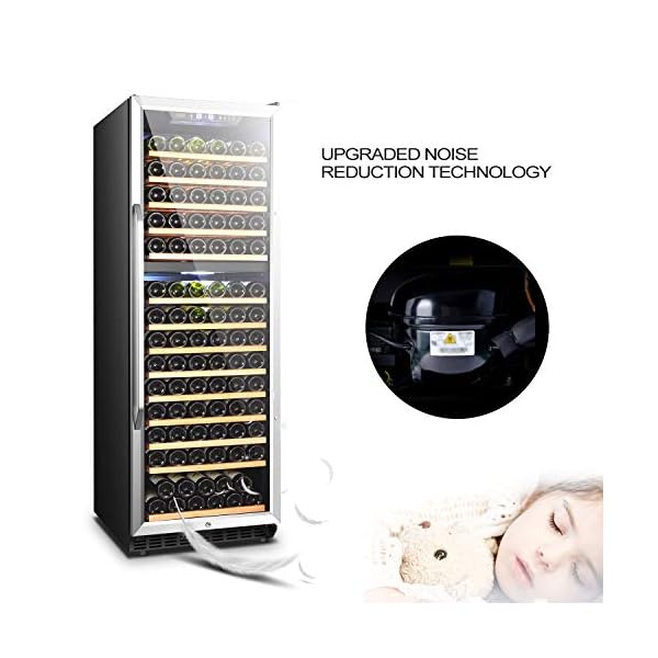 Lanbo-Dual-Zone-Compressor-Red-Wine-Cooler-with-Wooden-Shelves-160-Bottles