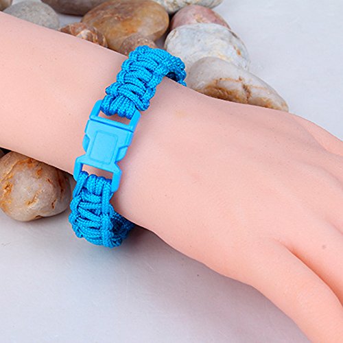 Dreamtop Jig Bracelet Wristband Maker with 6 Parachute Cords and 6 Buckles Paracord Braiding DIY Craft Tool Kit