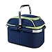 LieveLife Family Size Insulated Folding Collapsible Picnic Basket Cooler with Sewn in Frame