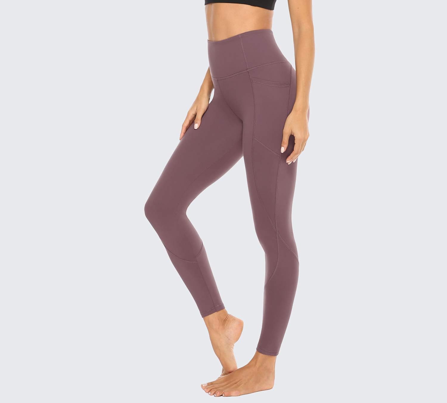 Persit Women's Premium Yoga Pants with Pockets, Non See-Through Tummy Control 4 Way Stretch High Waist Leggings: Clothing