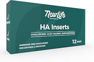NewLife Naturals Hyaluronic Acid Vaginal Suppositories for Women 5 MG | Vaginal Moisturizer for Dryness Irritation Menopause Relief Support, 12 Inserts- 30 Day Supply USA