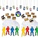 Video Game Party Favors for 12 - Paratroopers 3 Inch (12), Camo Dog Tag Chains (12), Mini Treasure Chests (12), and Gamer Party Sticker (Total 37 Pieces)