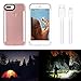 Wellerly iPhone 8 Plus Case, iPhone 7 Plus Case, iPhone 6/6s Plus Case, LED Illuminated Selfie Light Up [Rechargeable] Luminous Flashlight Cellphone Case Cover for iPhone 8/7 / 6/6s Plus -Rose Gold