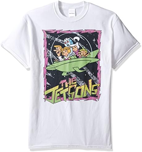 The Jetsons Men's Retro Border T-Shirt, White, Small