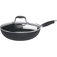 Anolon Advanced Hard Anodized Nonstick Frying Pan/ Fry Pan/ Saute Pan/ All Purpose Pan with Lid - 12 Inch, Gray