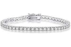 QUEENMOMENT Birthstone Tennis Bracelets for Women,3mm Cubic Zirconia Classic Tennis Bracelets Size 6.5-7.5 Inch Birthday Gifts Jewelry for Mother Wife Grandmother