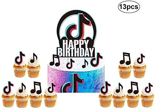 Godis Es Maison Et Jardin Decorations A Gateau Et Accessoires Tiktok Reine Goutte A Goutte Cake Topper Decoration Set De 11 Pieces Joyeux Anniversaire Picks