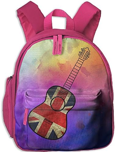 England Flag Guitar Printed Children School Bag Blue Kids Backpack
