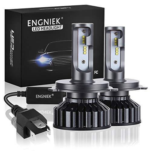 H4 LED Headlights Bulb 9003 Super Bright All In One Conversion Kit No Dark Spot with Philips Chips Headlamp, 80W, 12,000Lm, 6000K, Pack of 2