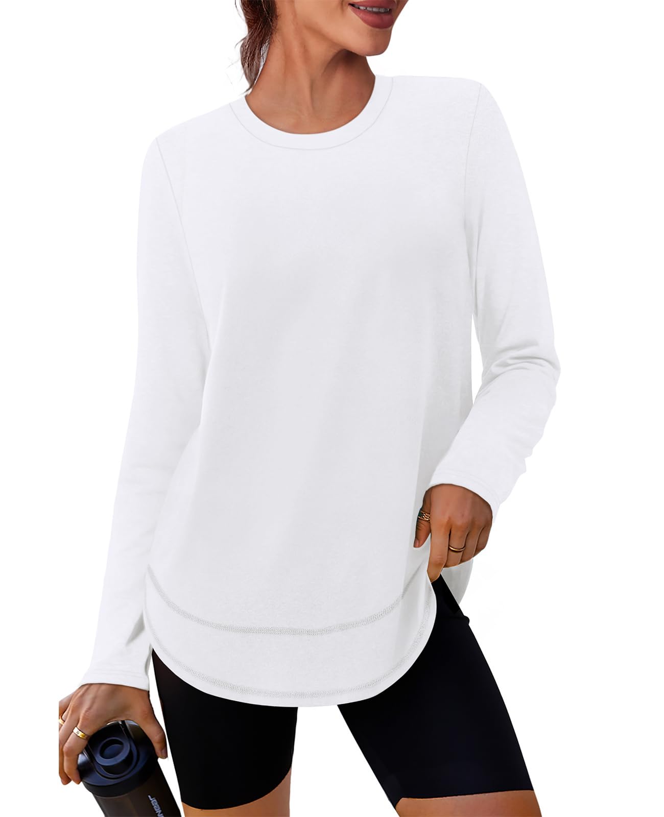 Womens Workout Tops Long Sleeve Swim Shirt Rash