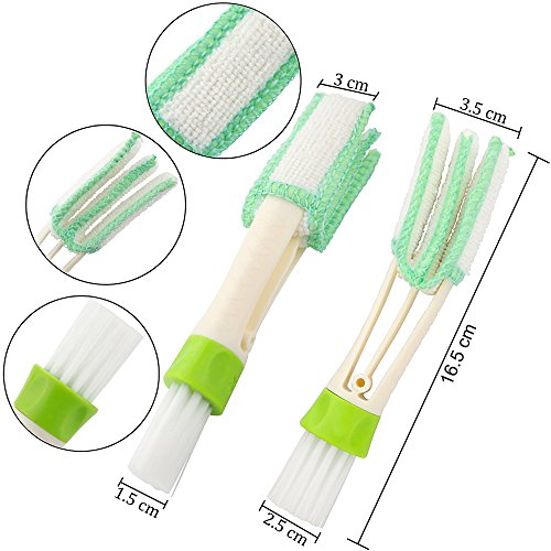 NKIPORU 12Pcs Car Cleaner Brush Set Including Natural Boar Hair Detail Brush Wire Detail Brush Air Conditioner Brush Wash Cloth for Cleaning Wheels Exterior Interior