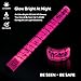 BSeen 2ed Generation LED Slap Band, Patented Heat sealed design, Glow in the Dark, Water/sweat resistant, highly reflective printing, artistic designs, fashion meets safety (Pink-Design II)