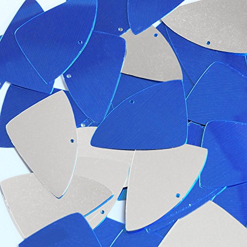 Silver one side, royal blue one side! Metallic Fishscale Fin 1.5