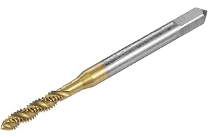uxcell Spiral Flute Thread Taps, 5-40 UNC 2B Screw Threading Tap, Titanium Coated 6542 High Speed Steel Machine Tapping Tools